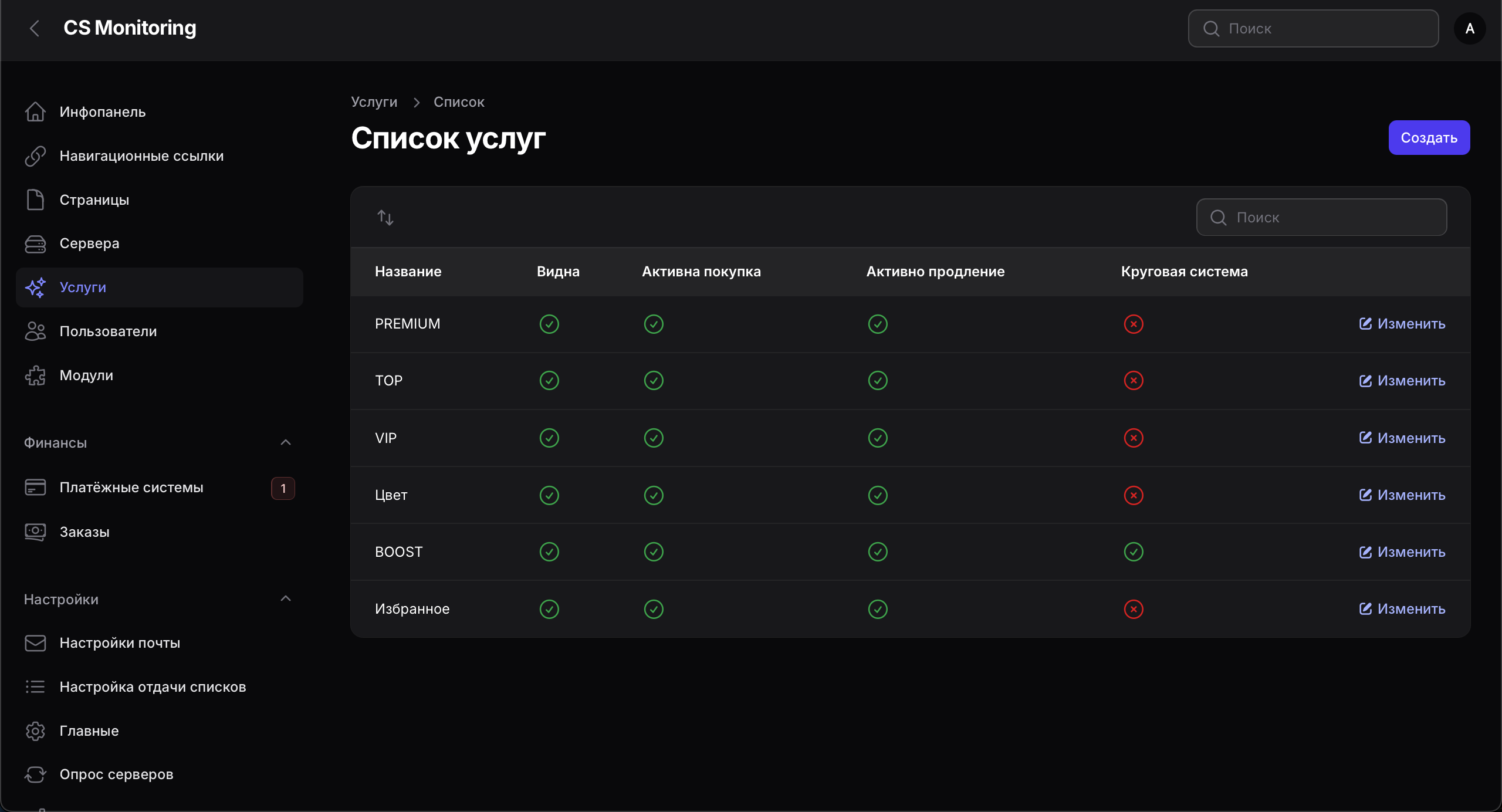 Услуги